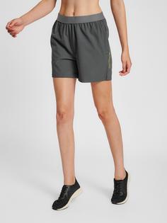 Rückansicht von hummel hmlGG12 TRAINING SHORTS WOMAN Funktionsshorts Damen FORGED IRON