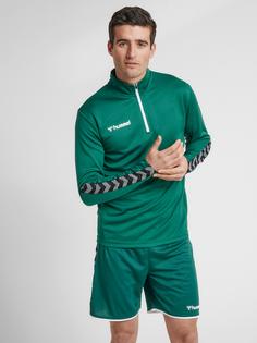 Rückansicht von hummel hmlAUTHENTIC HALF ZIP SWEATSHIRT Funktionssweatshirt Herren EVERGREEN