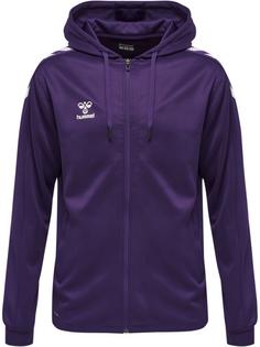 hummel hmlCORE XK POLY ZIP HOOD SWEAT Funktionssweatshirt Kinder ACAI/WHITE