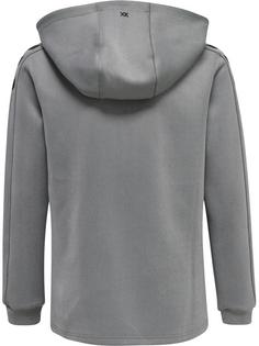 Rückansicht von hummel hmlCORE XK POLY ZIP HOOD SWEAT KIDS Funktionssweatshirt Kinder GREY MELANGE