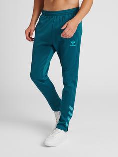 Rückansicht von hummel hmlCORE XK POLY PANTS Trainingshose BLUE CORAL