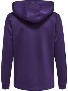 Rückansicht von hummel hmlCORE XK POLY ZIP HOOD SWEAT KIDS Funktionssweatshirt Kinder ACAI/WHITE