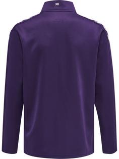 Rückansicht von hummel hmlCORE XK POLY ZIP SWEAT KIDS Funktionssweatshirt Kinder ACAI/WHITE