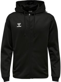 hummel hmlCORE XK POLY ZIP HOOD SWEAT Funktionssweatshirt Kinder BLACK/BLACK