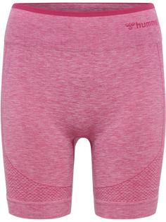 hummel hmlMT UNA SEAMLESS MID WAIST SHORTS Funktionsshorts Damen AZALEA PINK MELANGE