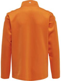 Rückansicht von hummel hmlCORE XK POLY ZIP SWEAT KIDS Funktionssweatshirt Kinder ORANGE TIGER