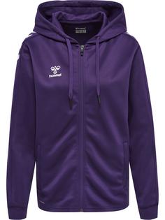 hummel hmlCORE XK POLY ZIP HOOD SWEAT WOMA Funktionssweatshirt Damen ACAI/WHITE