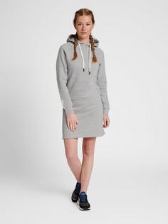 Rückansicht von hummel hmlGG12 SWEAT DRESS WOMAN Tenniskleid Damen GREY MELANGE