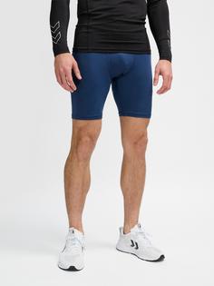 Rückansicht von hummel hmlTE TOPAZ TIGHT SHORTS Tights Herren INSIGNIA BLUE