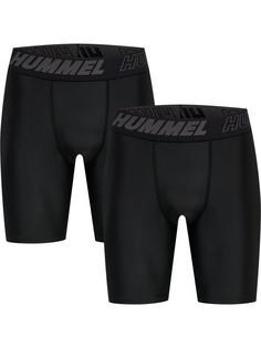 hummel hmlTE TOPAZ 2-PACK TIGHT SHORTS Funktionsshorts Herren BLACK/BLACK
