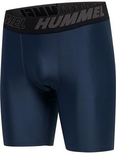 Rückansicht von hummel hmlTE TOPAZ 2-PACK TIGHT SHORTS Funktionsshorts Herren BLACK/INSIGINA BLUE