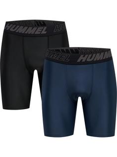 hummel hmlTE TOPAZ 2-PACK TIGHT SHORTS Funktionsshorts Herren BLACK/INSIGINA BLUE