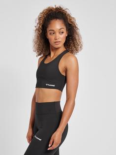 Rückansicht von hummel hmlMT GRACE SPORTS BRA Funktionstop Damen BLACK