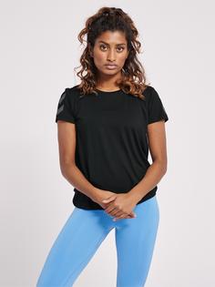 Rückansicht von hummel hmlMT TAYLOR T-SHIRT Funktionsshirt Damen BLACK