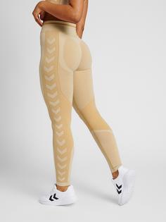 Rückansicht von hummel hmlMT LULU SEAMLESS SCRUNCH TIGHTS Tights Damen CURDS & WHEY MELANGE