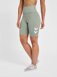 Rückansicht von hummel hmlMT GRACE HW TIGHT SHORTS Funktionsshorts Damen LILY PAD