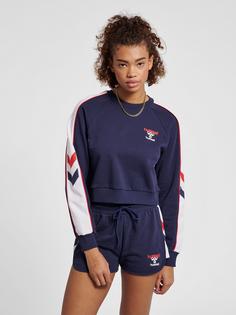 Rückansicht von hummel hmlIC DURBAN WOMAN CROP SWEATSHIRT Sweatshirt Damen PEACOAT