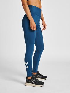 Rückansicht von hummel hmlMT GRACE HIGH WAIST TIGHTS Tights Damen INSIGNIA BLUE