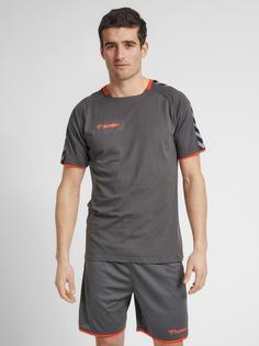 Rückansicht von hummel hmlAUTHENTIC TRAINING TEE Funktionsshirt Herren ASPHALT