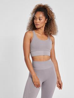 Rückansicht von hummel hmlMT FLOW SEAMLESS SPORTS TOP Funktionstop Damen MINIMAL GRAY