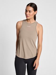Rückansicht von hummel hmlMT VANJA TOP Funktionsshirt Damen DRIFTWOOD