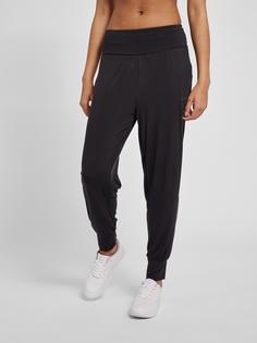 Rückansicht von hummel hmlMT FIONA LOOSE PANTS Trainingshose Damen BLACK