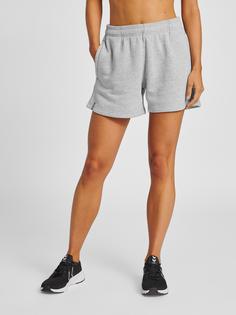 Rückansicht von hummel hmlRED BASIC SWEAT SHORTS WOMAN Shorts Damen GREY MELANGE