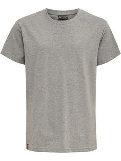 hummel hmlRED BASIC T-SHIRT S/S KIDS Funktionsshirt Kinder GREY MELANGE