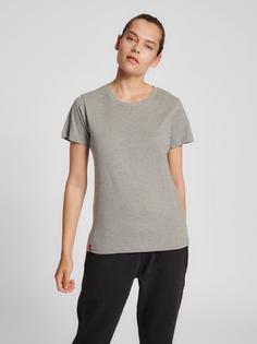 Rückansicht von hummel hmlRED BASIC T-SHIRT S/S WOMAN Funktionsshirt Damen GREY MELANGE