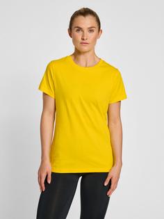 Rückansicht von hummel hmlRED HEAVY T-SHIRT S/S WOMAN Funktionsshirt Damen EMPIRE YELLOW