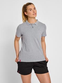 Rückansicht von hummel hmlRED CLASSIC POLO WOMAN Funktionsshirt Damen GREY MELANGE