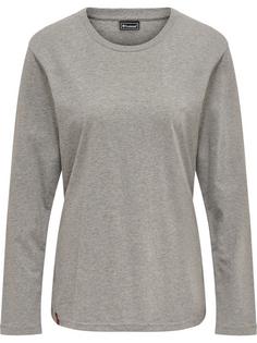 hummel hmlRED BASIC T-SHIRT L/S WOMAN Funktionsshirt Damen GREY MELANGE