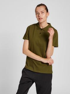 Rückansicht von hummel hmlRED STRETCH POLO WOMAN Poloshirt Damen DARK OLIVE