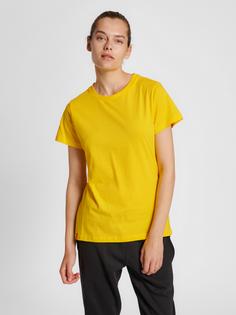 Rückansicht von hummel hmlRED BASIC T-SHIRT S/S WOMAN Funktionsshirt Damen EMPIRE YELLOW