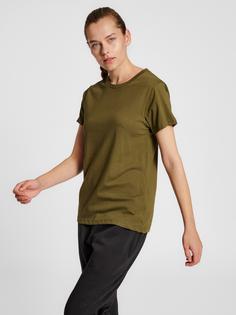 Rückansicht von hummel hmlRED BASIC T-SHIRT S/S WOMAN Funktionsshirt Damen DARK OLIVE