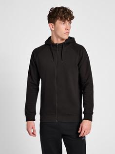 Rückansicht von hummel hmlRED HEAVY ZIP HOODIE Hoodie Herren BLACK