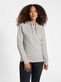 Rückansicht von hummel hmlRED CLASSIC ZIP HOODIE WOMAN Hoodie Damen GREY MELANGE