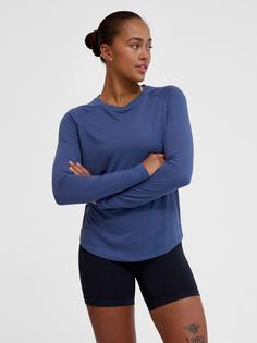 Rückansicht von hummel hmlMT VANJA T-SHIRT L/S Funktionsshirt Damen BLUE INDIGO