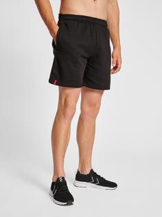 Rückansicht von hummel hmlRED BASIC SWEAT SHORTS Funktionsshorts Herren BLACK