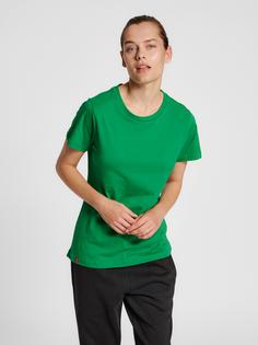 Rückansicht von hummel hmlRED BASIC T-SHIRT S/S WOMAN Funktionsshirt Damen JOLLY GREEN