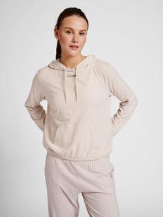Rückansicht von hummel hmlZANDRA HOODIE Hoodie Damen PUMICE STONE MELANGE