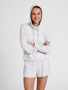 Rückansicht von hummel hmlZANDRA HOODIE Hoodie Damen LIGHT GREY MELANGE