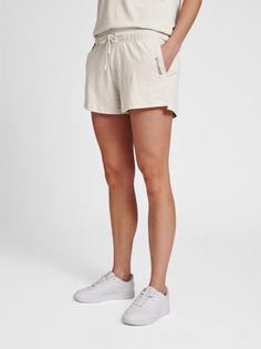 Rückansicht von hummel hmlZANDRA SHORTS Shorts Damen PUMICE STONE MELANGE