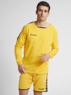Rückansicht von hummel hmlAUTHENTIC TRAINING SWEAT Funktionssweatshirt Herren SPORTS YELLOW
