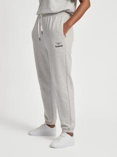 Rückansicht von hummel hmlHIVE LUCAS SWEATPANTS Hose GREY MELANGE