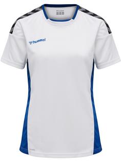 hummel hmlAUTHENTIC POLY JERSEY WOMAN S/S Funktionsshirt Damen WHITE/TRUE BLUE