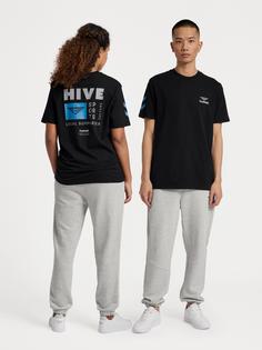 Rückansicht von hummel hmlHIVE MASON T-SHIRT T-Shirt BLACK