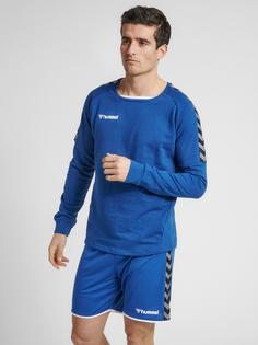 Rückansicht von hummel hmlAUTHENTIC TRAINING SWEAT Funktionssweatshirt Herren TRUE BLUE