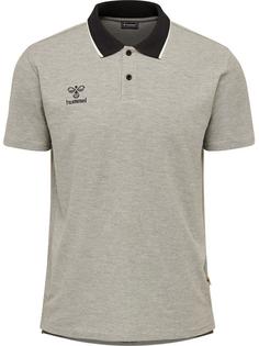 hummel hmlMOVE POLO Funktionsshirt Herren GREY MELANGE