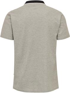 Rückansicht von hummel hmlMOVE POLO Funktionsshirt Herren GREY MELANGE